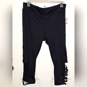 New Cute Yoga Pants~Capri~Slit Leg~Leggings~Zone Pro~X-Large~1X